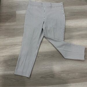 Anne Klein gray striped dress pants size 14